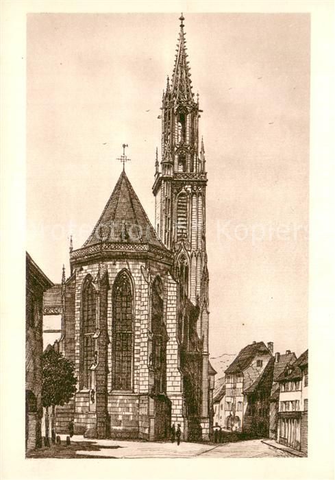 Thann Haut Rhin Elsass Muenster Zeichnung