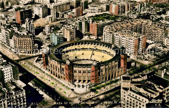 Barcelona Cataluna Fliegeraufnahme Plaza de Toros Monumental