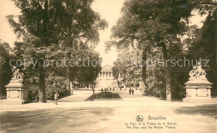 Bruxelles Bruessel Le Parc et le Palais de la Nation