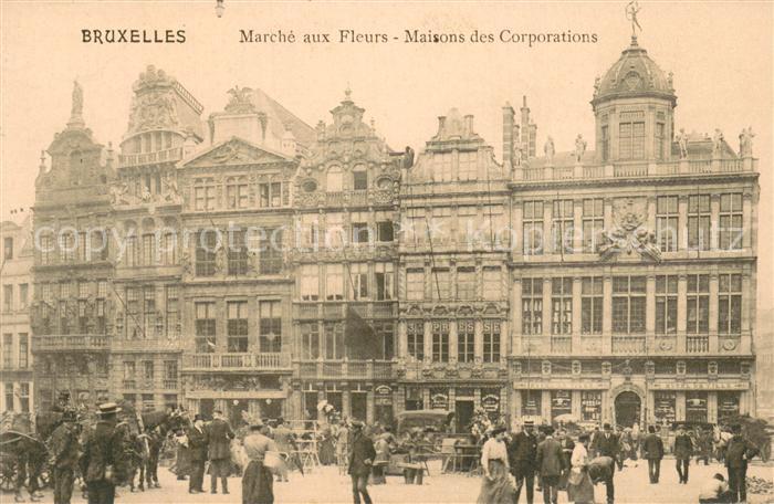 Bruxelles Bruessel Marche aux Fleurs - Maison des Corporations - Kutschen