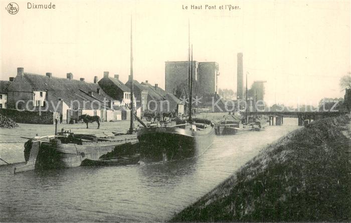 Dixmude Diksmuide Belgie Le Haute Pont et l Yser