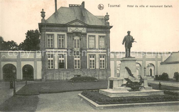 Tournal Hotel de ville et monument Gallait