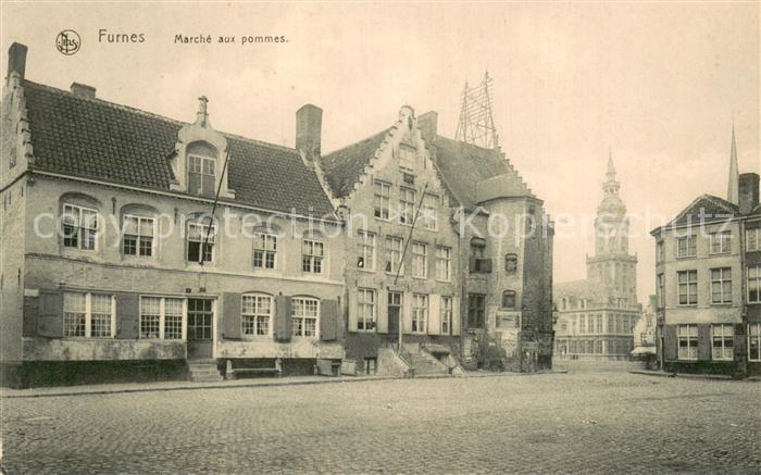 Furnes Veurne West-Vlaanderen Belgie Marche aux pommes