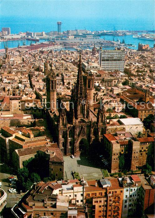 Barcelona Cataluna Fliegeraufnahme Kathedrale