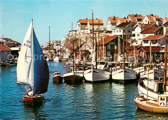 Smoegen Sweden Vy oever den livliga hamnen