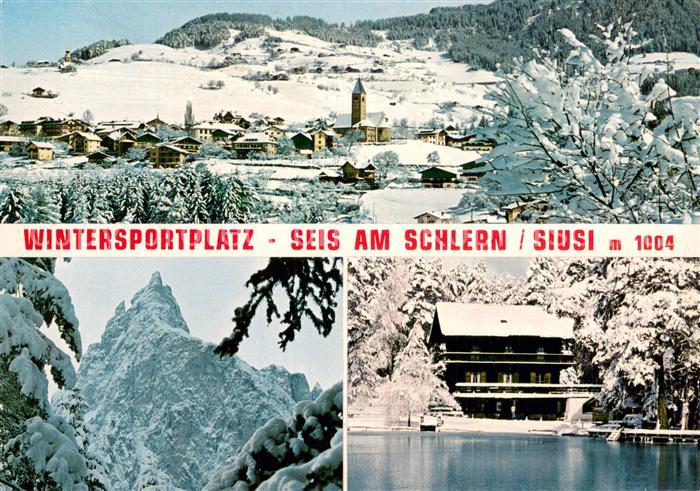 Seis am Schlern Kastelruth Siusi allo Sciliar Suedtirol IT Wintersportgebiet im