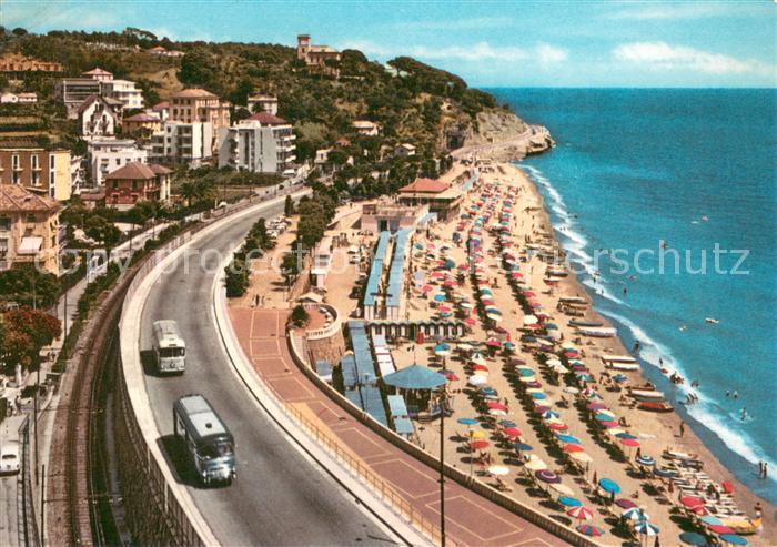 Celle Ligure IT Panorama m. Strand