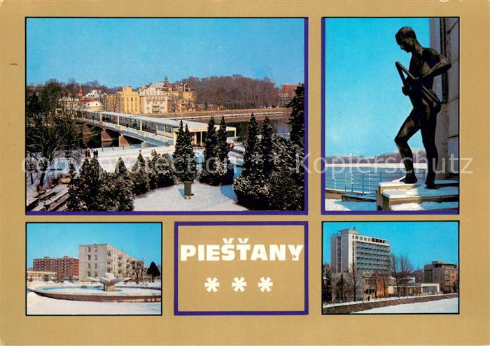 Piestany Teilansichten im Winter Schnee