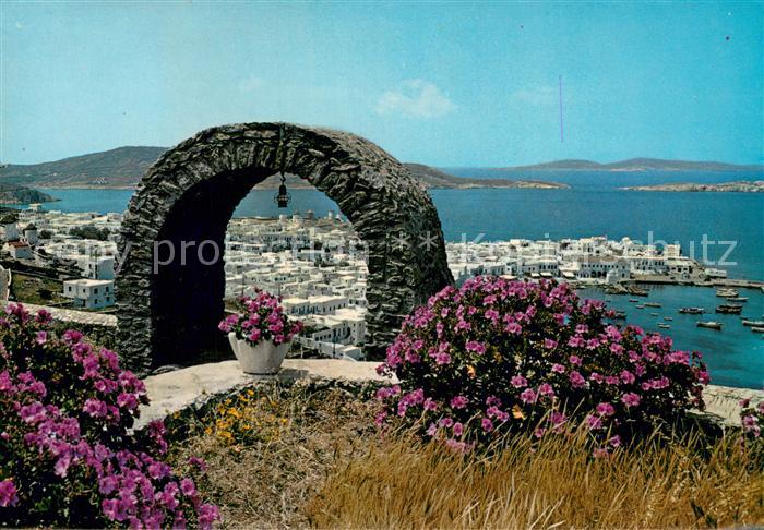 Mikonos Teilansicht am Wasser Kueste