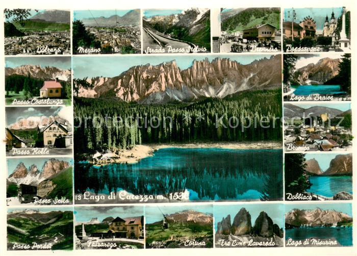 Karersee Lago di Carezza IT Lago di Braies - Dobbiacs - Lago di Misusina - Carti