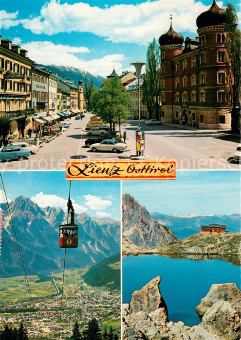 Lienz  Tirol Hauptplatz m. Liebburg - Zettersfeldbahn m. Spitzkofel - Laserzsee