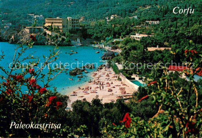 Paleokastritsa Korfu Strand-Ansicht Kueste
