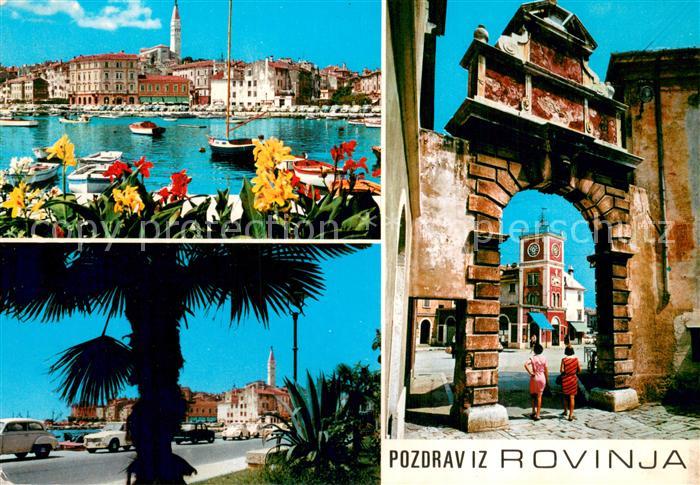Rovinj Rovigno Istrien Croatia Hafen u. Torbogen