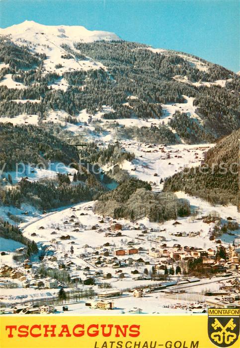 Tschagguns Vorarlberg Totalansicht Winter Schnee Latschau-Golm