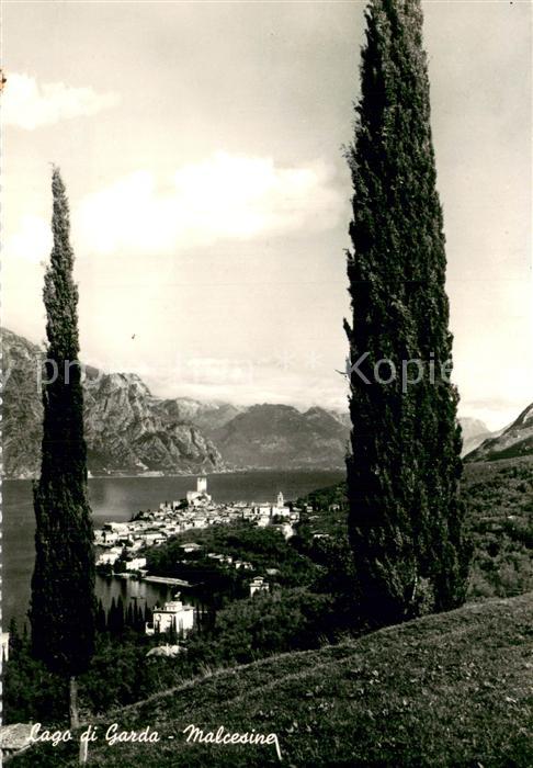 Malcesine Lago di Garda GEsamtansicht m. See