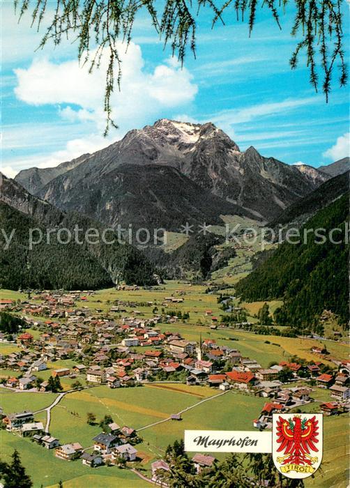 Mayrhofen Zillertal Gesamtansicht m. Gruenberg u. Finkenberg
