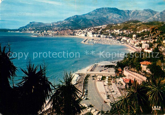 Menton 06 Vue sur la Frontiere Franco-Italienne et Menton