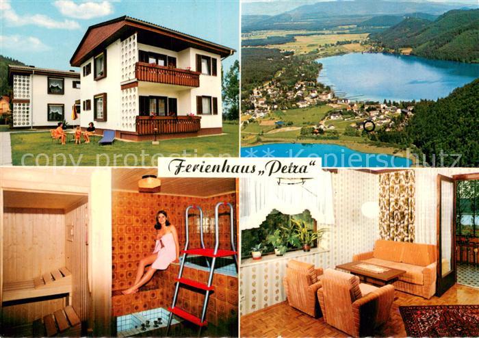 St Kanzian Klopeiner See Fliegeraufnahme Ferienhaus Petra Innen-Aussenansicht