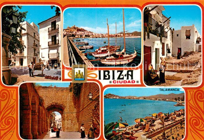 Ibiza Islas Baleares Teilansichten m. Hafen u. Talamanca