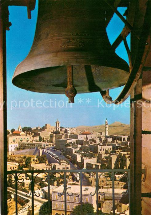 Bethlehem Yerushalayim Glocke u. Teilansicht d. Stadt