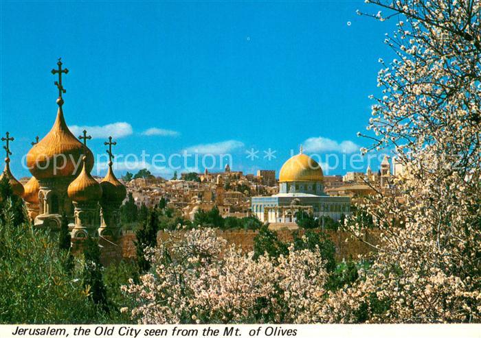 Jerusalem Yerushalayim Alt-Jerusalem v. Mt. of Olives gesehen