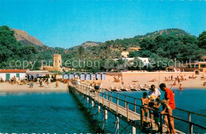 Camp de Mar Andratx Mallorca ES Strandpartie Seebruecke