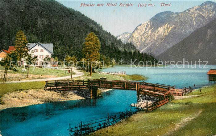Plansee Tirol AT mit Hotel Seespitz