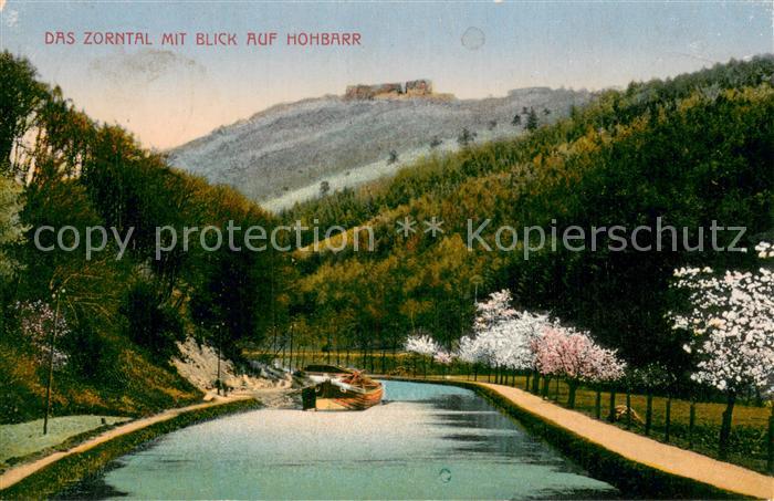 Vogesen Vosges Region Das Zorntal mit Blick auf Hohbarr