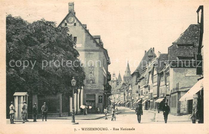 Wissembourg Weissenburg Alsace Rue Nationale