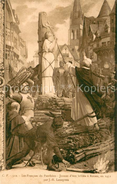 Rouen 76 Les Fresques du Pantheon Jeanne d’Arc b