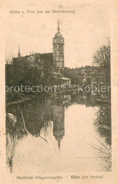 Etain Kirche und Orne vor der Beschiessung