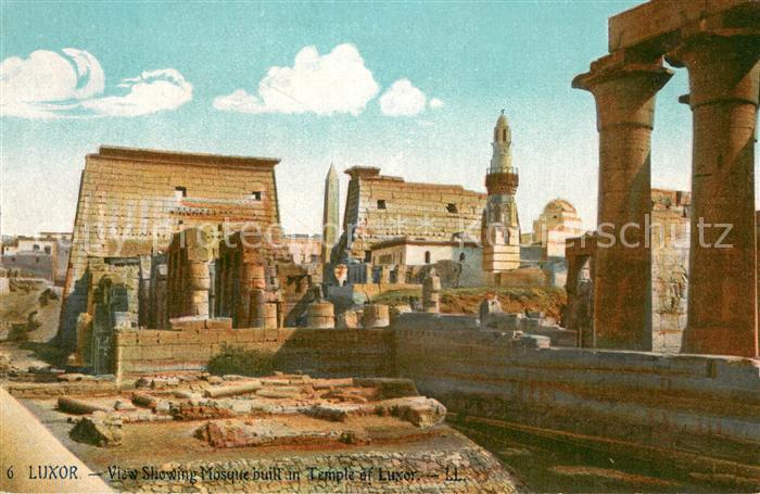 Luxor Louqsor Louksor Egypt View Mosque built in Temple of Luxor