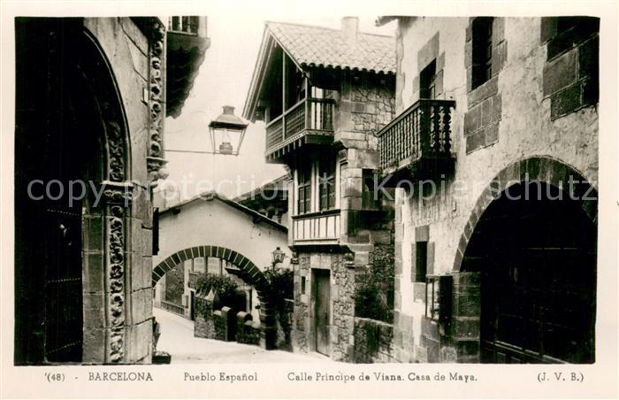 Barcelona Cataluna Pueblo Espanol Calle Principe de Viana Casa de Maya