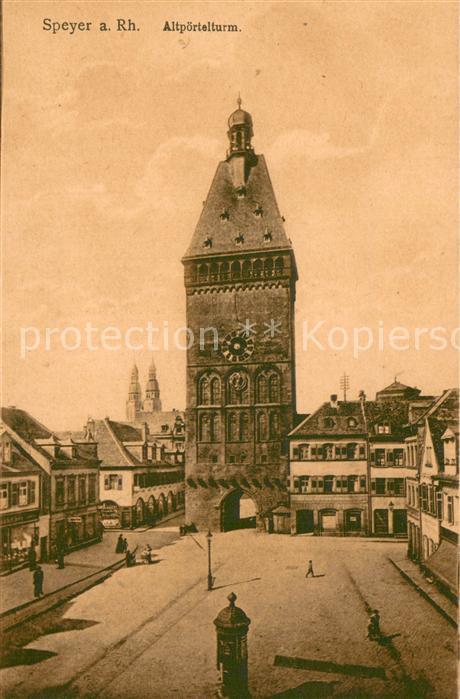 Speyer Rhein Altpoertelturm