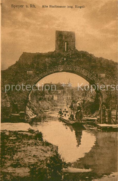 Speyer Rhein Alte Stadtmauer sog. Riegel