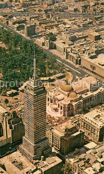 Mexico City D.F. Vista aerea de la Ciudad de Mexico Torre Latina y Palacio de Be
