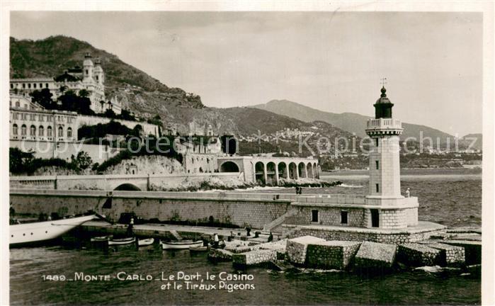 Monte-Carlo Monaco Le Port le Casino et le Tiraux Digeons