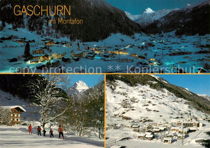 Gaschurn Vorarlberg Fliegeraufnahme Skilaufen Panorama