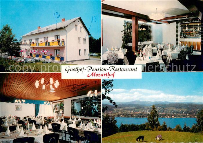 Krumpendorf Woerthersee AT Gasthof Restaurant Mozarthof Gastraeume Panorama