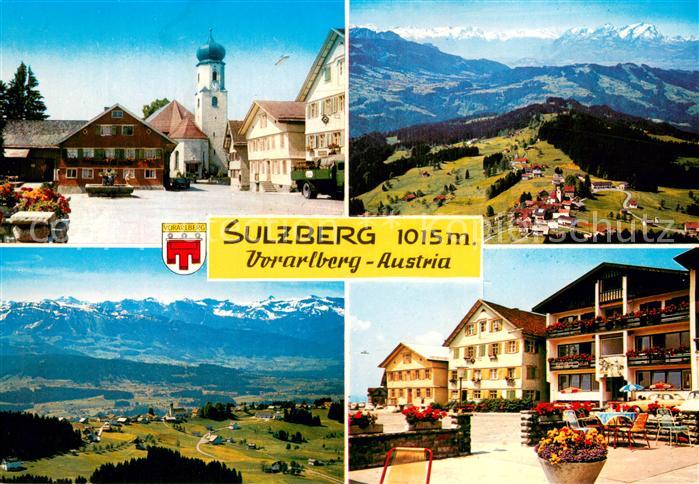 Sulzberg Vorarlberg Kirche Fliegeraufnahmen Ortspartie