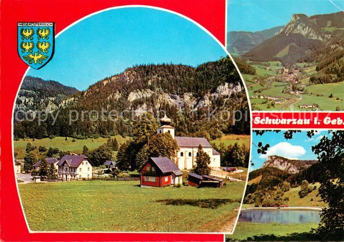 Schwarzau Gebirge Naturpark Kirche Panorama Weiher
