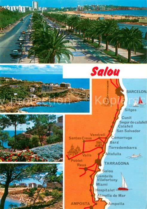 Salou ES Strandstrasse Panorama Parkpartien