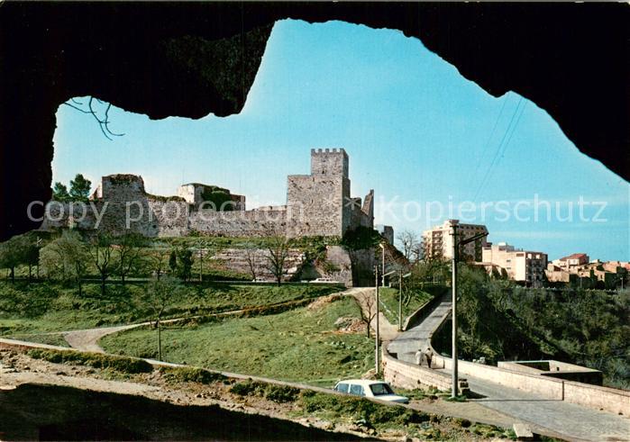 Enna Sicilia Schloss Lombardi vom Fels der Goettin Ceres gesehen