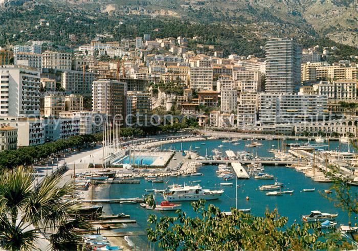 Monaco Le Port et la Piscine Olympique
