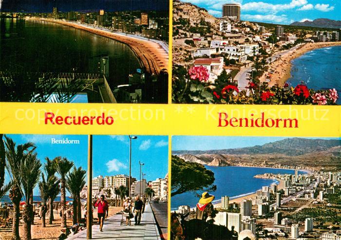 Benidorm ES Teilansichten Strand Promenade