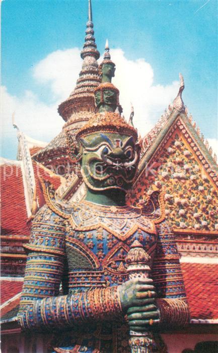 Dhonburi Thailand Scenery of the giant guardan of Wat Arun