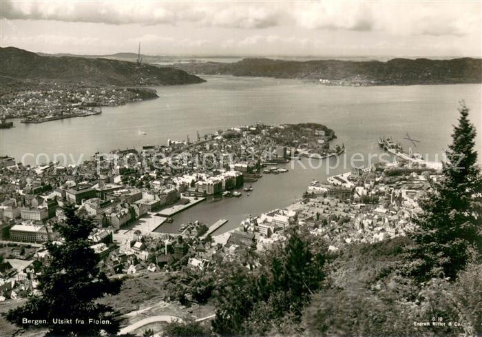 Bergen  Norge Utsikt fra Floien