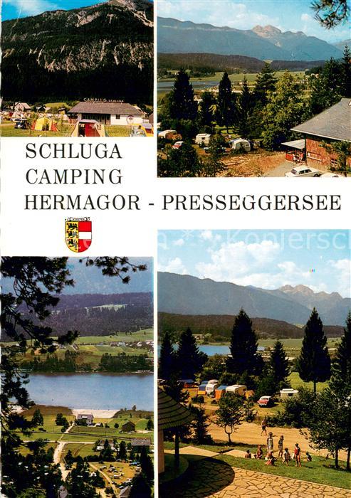 Hermagor Kaernten Schluga Camping Hermagor Presseggersee Restaurant Seepartie Ga
