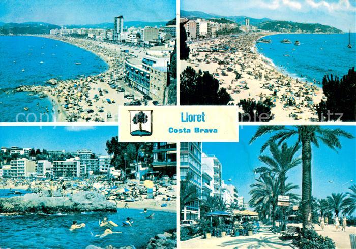 Lloret de Mar Panorama Strandpartien Promenade