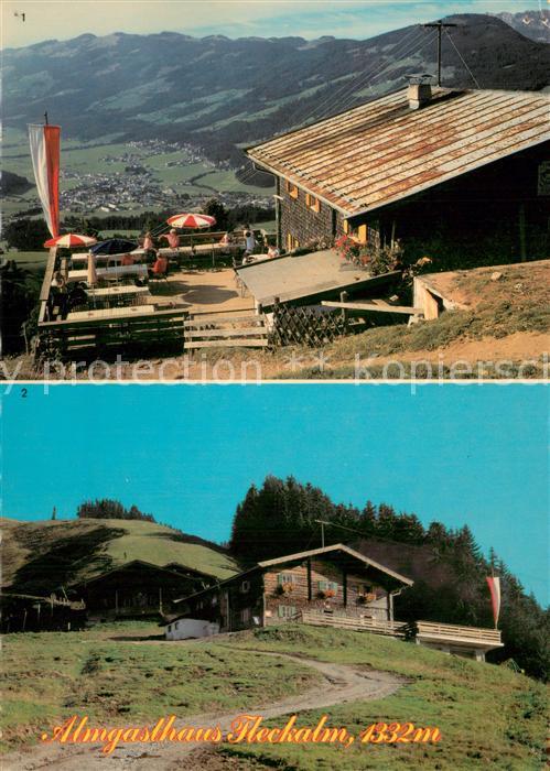 Kirchberg Tirol Almgasthaus Fleckalm Schiabfahrt vom Hahnenkamm